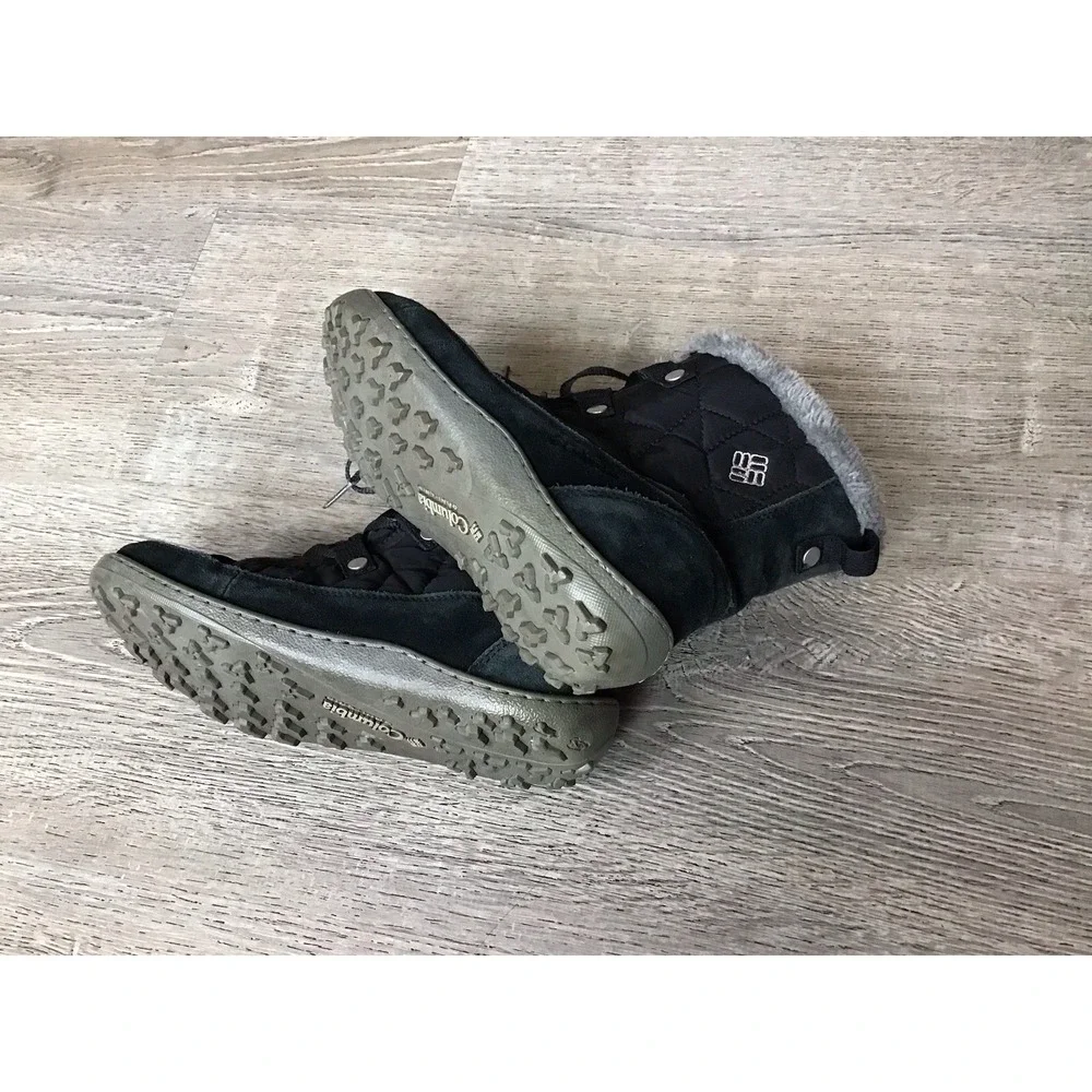 Columbia Women's Size 8 Waterproof Winter Snow Boots Black/Grey YL5207-011